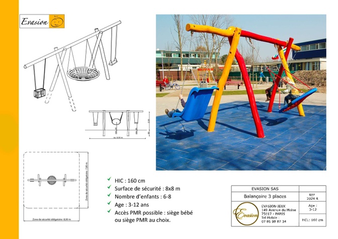 2024 R - Balançoire 3 places