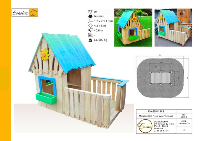 9207 R - Maisonnette Fleur avec balcon