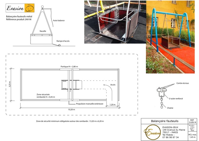 2109 PMR - Balançoire "fauteuil roulant"